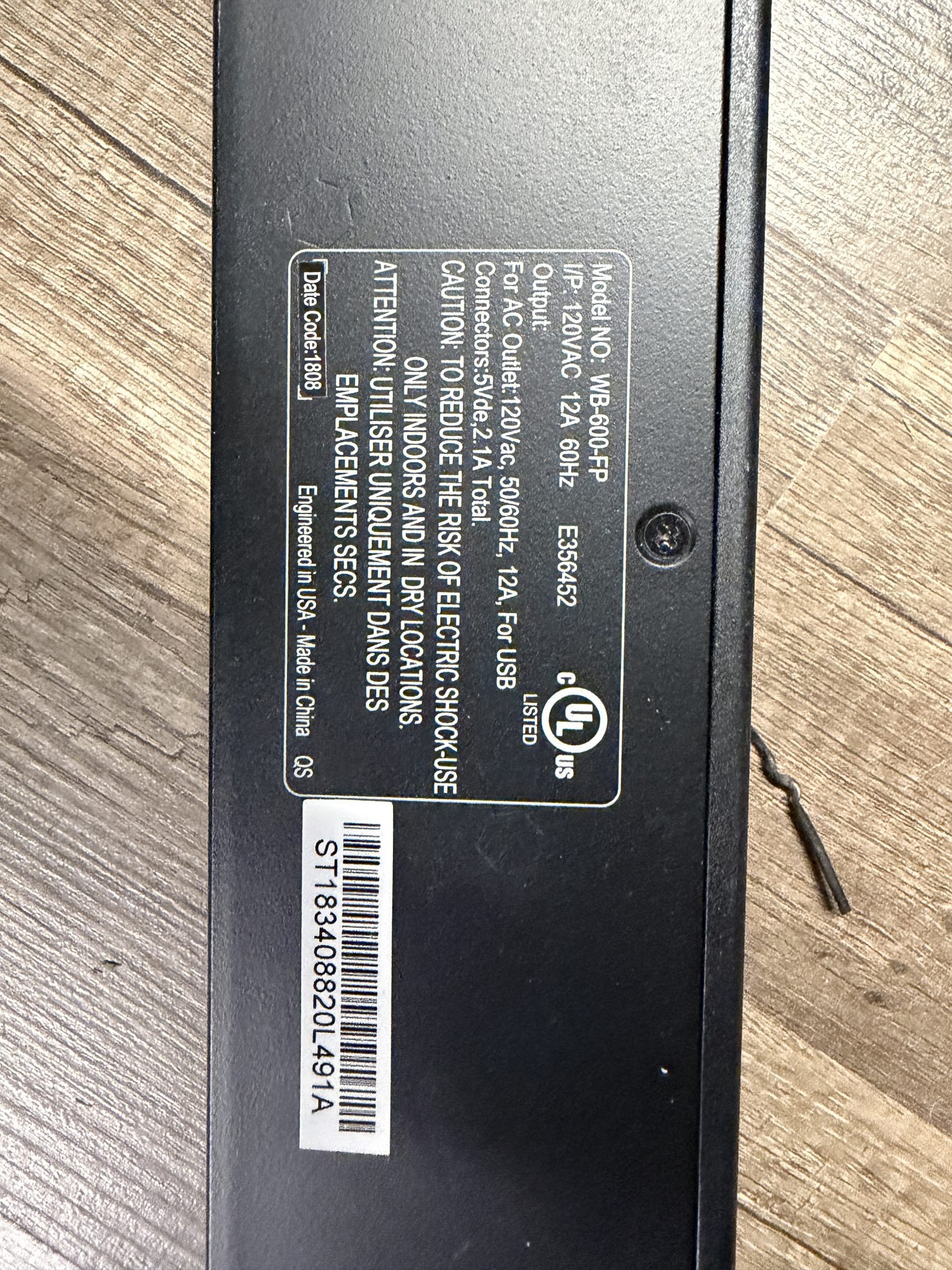 WattBox WB-600-FP Rack Faceplate Voltage/Current Meter USB Charge Pre-Owned - photo 5